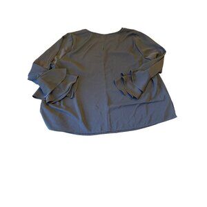 Eloquii Women's Black Ruffled Sleeve Blouse Size 22